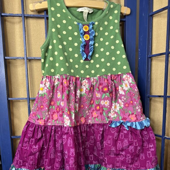 Matilda Jane “Love Bug” Polka Dot & Floral Tiered Dress – Size 6 - Picture 1 of 5